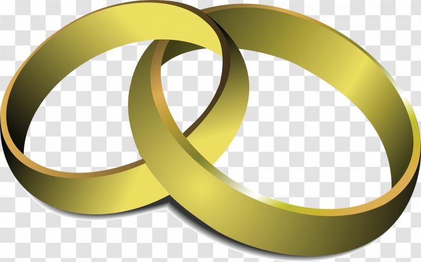 Wedding Ring Cartoon Clip Art - Gold - Rings Transparent PNG