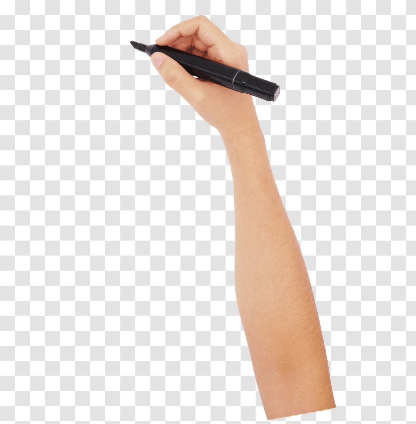 Finger Gesture Hand - Holding The Pen Transparent PNG