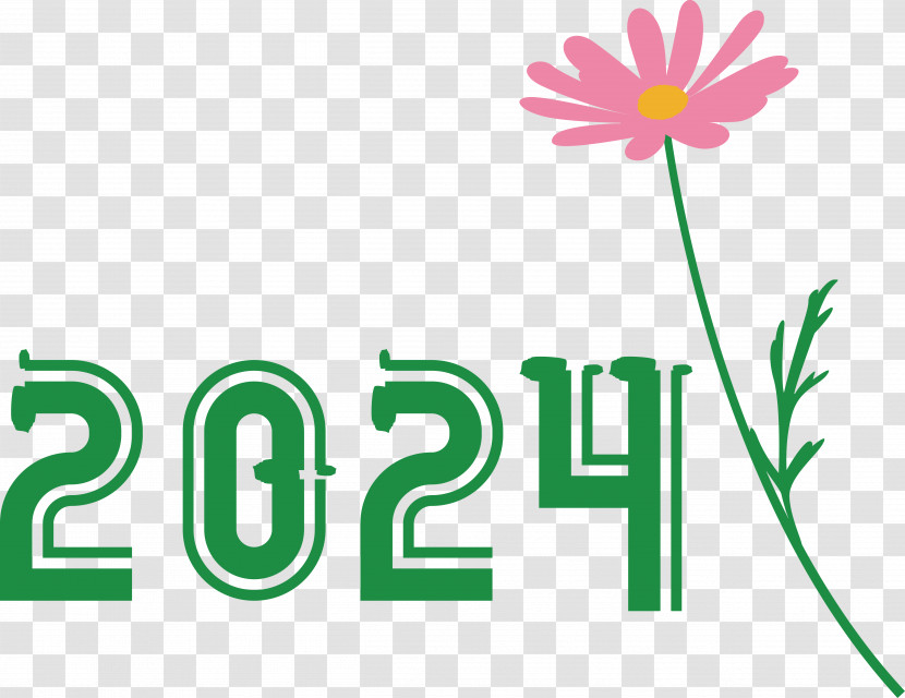 Flower Logo Green Line Happiness Transparent PNG