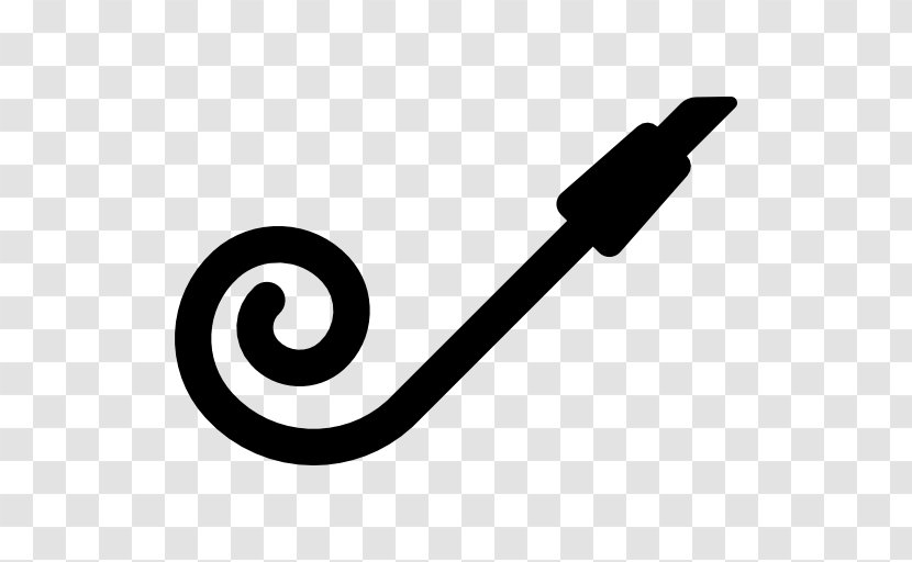 Line Clip Art - Black And White - Party Blower Transparent PNG