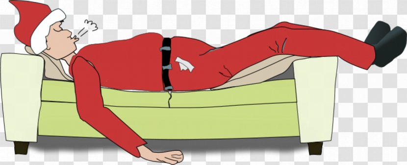 Santa Claus Sleep Christmas Clip Art - Elf - Picture Of A Person Sleeping Transparent PNG