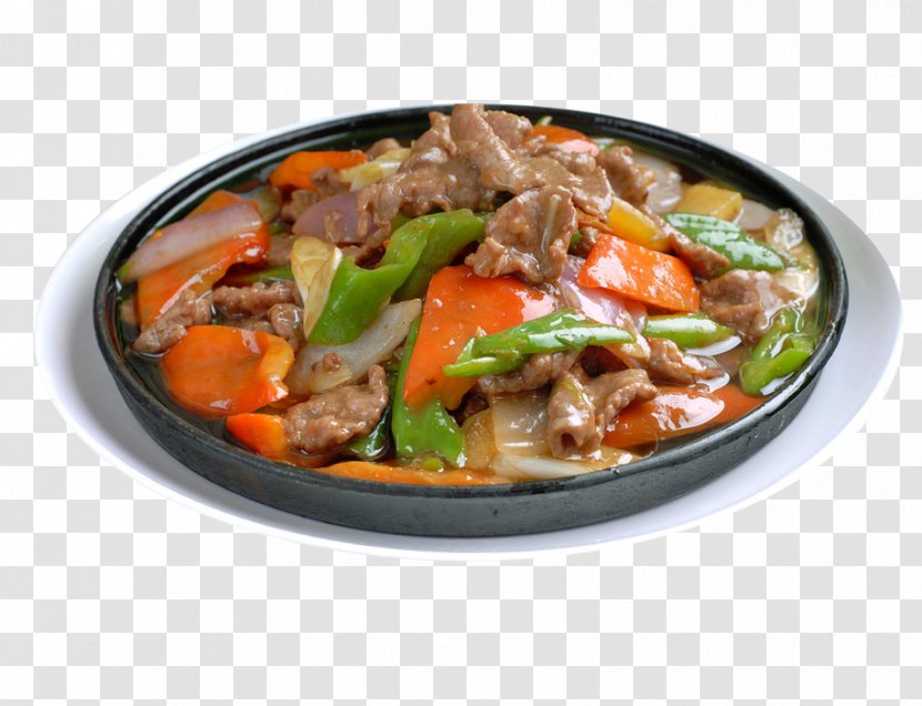 Teppanyaki Stew Black Pepper Meat - Chinese Food - Iron Sauce Beef Transparent PNG