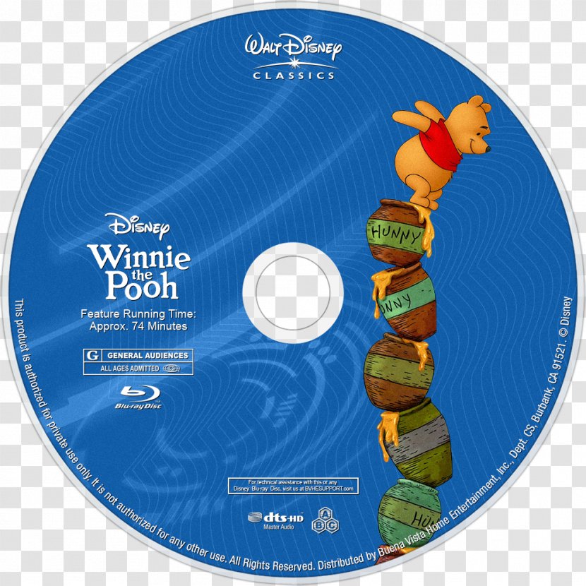 Blu-ray Disc YouTube DVD Compact Walt Disney Platinum And Diamond Editions - Winnie The Pooh Transparent PNG