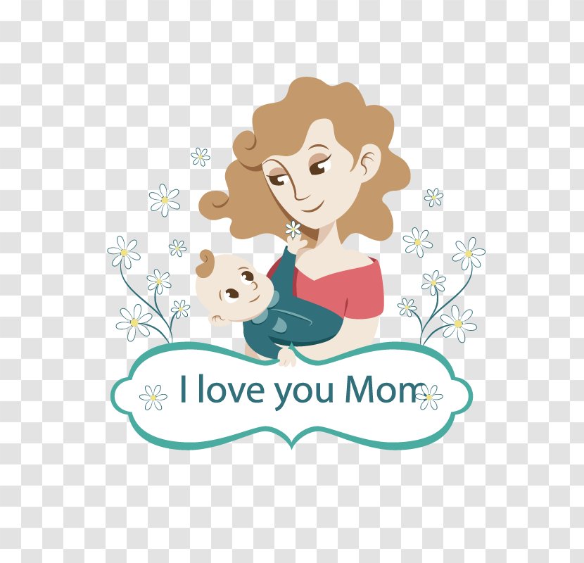 Mother Infant Child Love - Heart - Vector I You Mom Transparent PNG