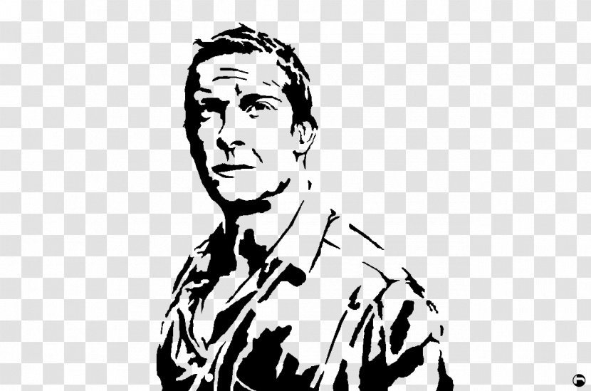 Bear Grylls Man Vs. Wild Stencil Graffiti Art - Tree Transparent PNG