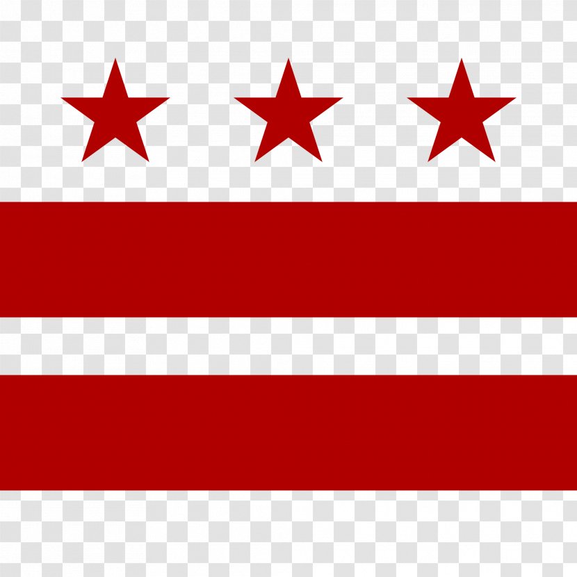 Flag Of Washington, D.C. Maryland State - Red - Open Cliparts Transparent PNG