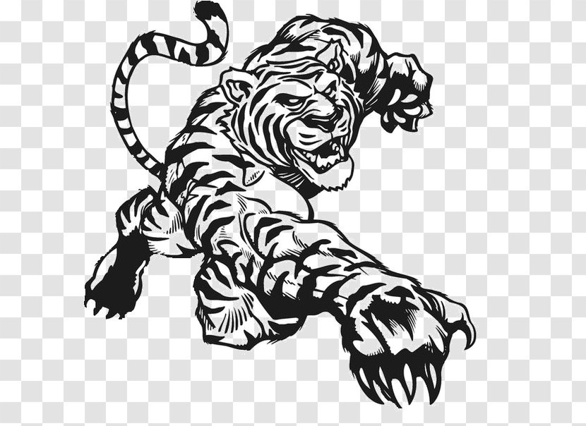 Tiger Sticker Sport - Monochrome Photography Transparent PNG