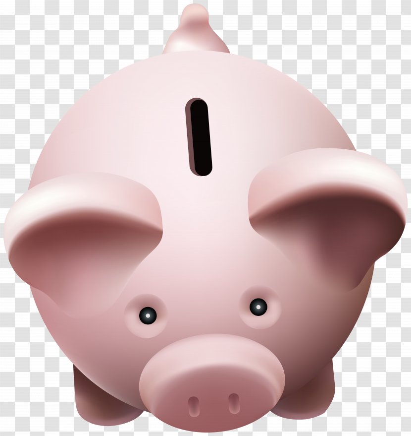 Piggy Bank Money Clip Art - Top View Transparent PNG