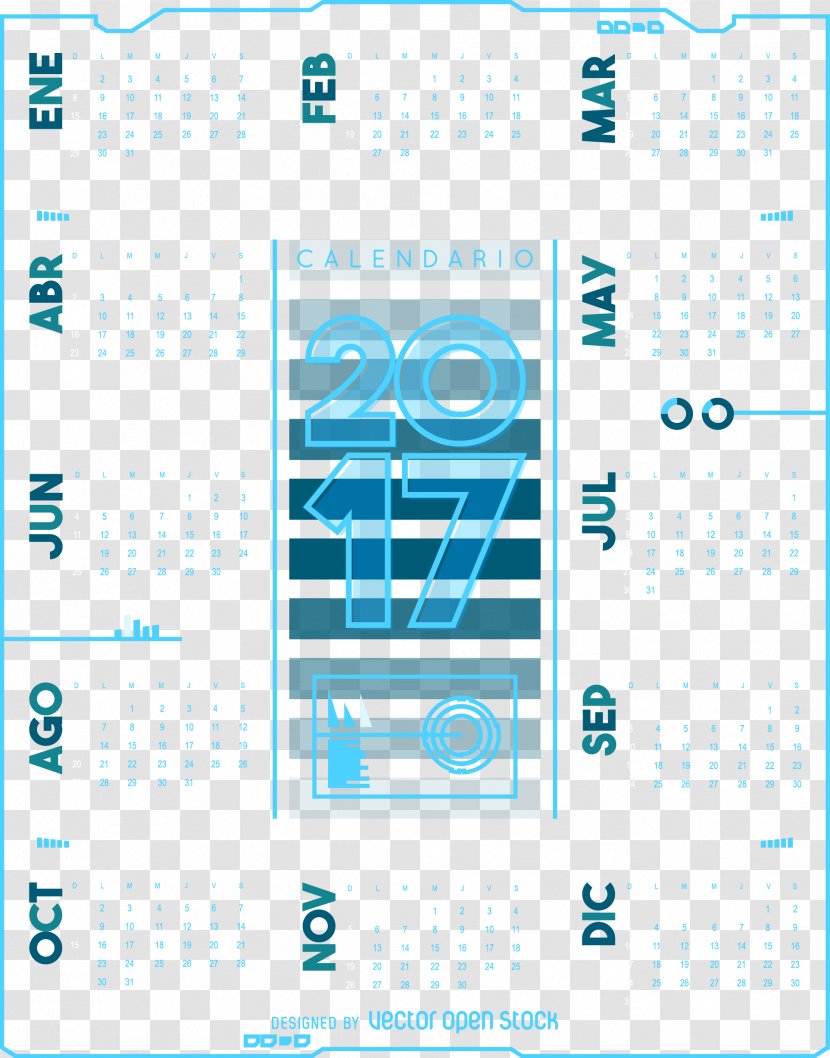 Adobe Illustrator Euclidean Vector - Computer Graphics - 2017 Calendar Sense Of Technology Transparent PNG