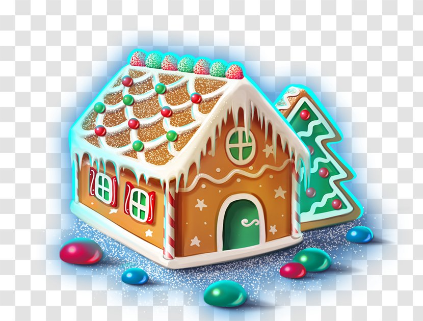 Gingerbread House Lebkuchen Royal Icing Christmas Ornament Transparent PNG