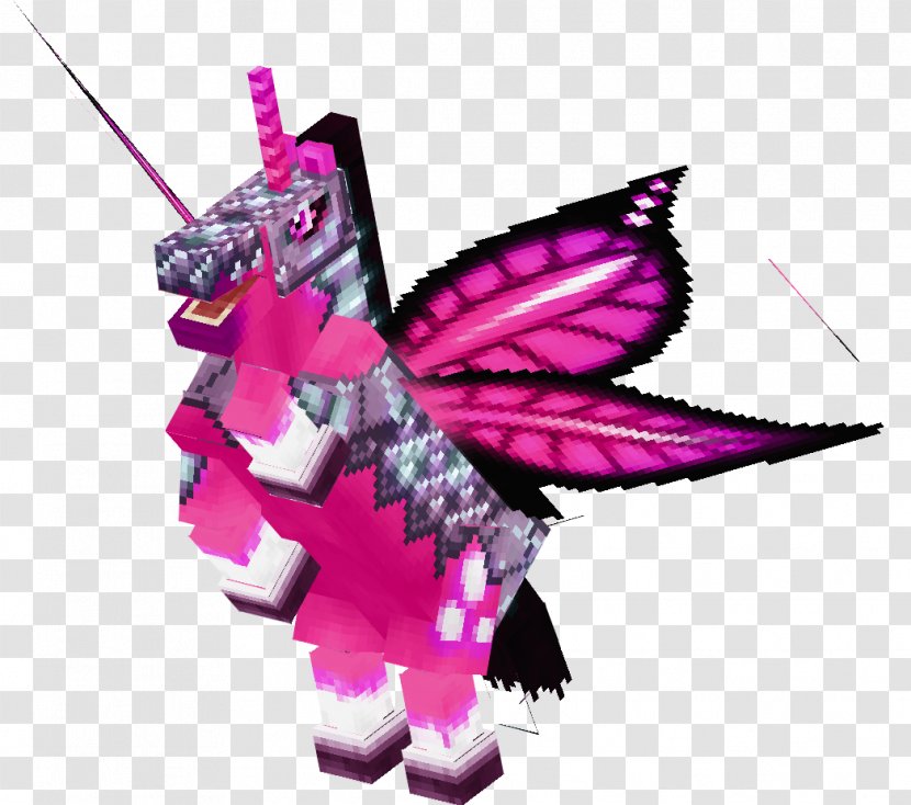Butterfly Horse Minecraft Unicorn Legendary Creature - Wing - Princess Transparent PNG