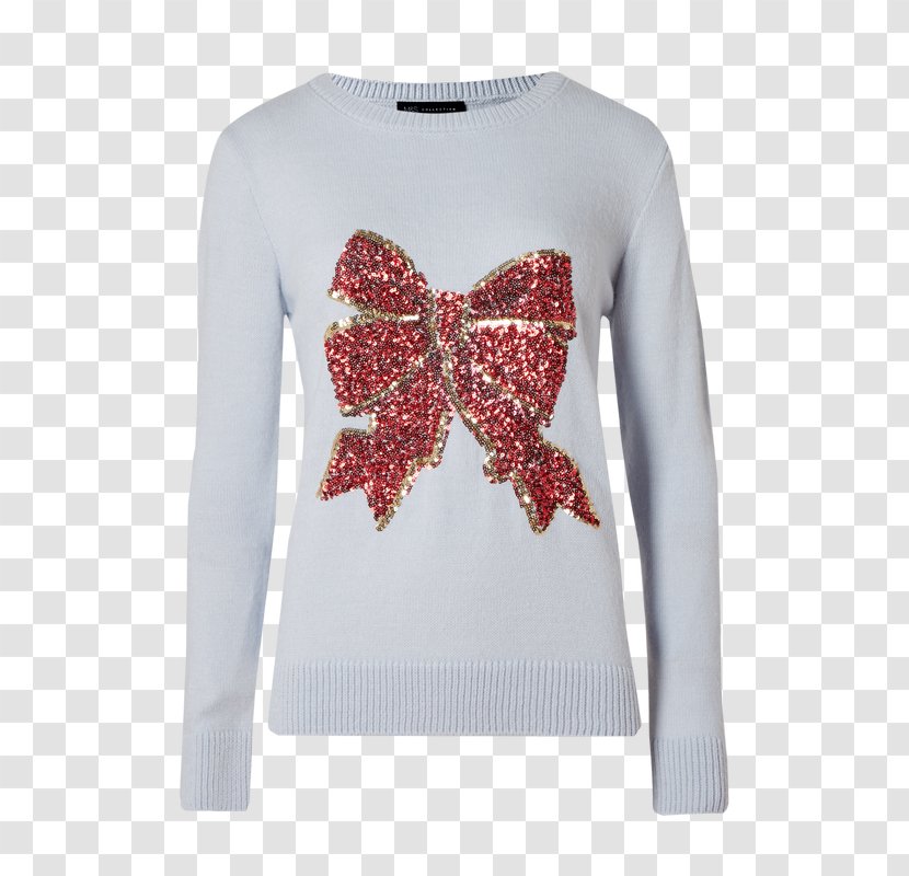 Long-sleeved T-shirt Christmas Jumper Sweater - White Transparent PNG
