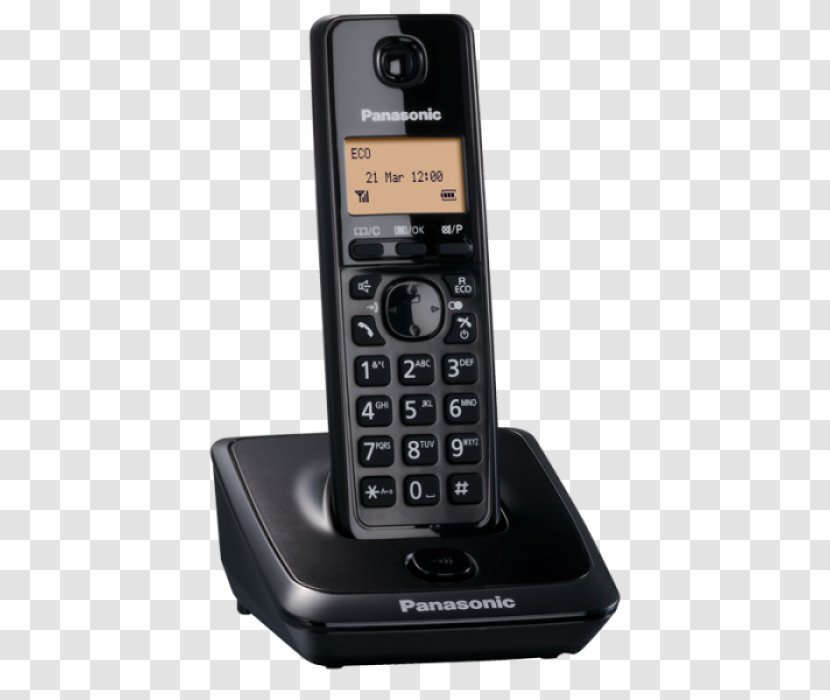 Cordless Telephone Digital Enhanced Telecommunications Answering Machines Panasonic - Telephony - Phone Battery Transparent PNG