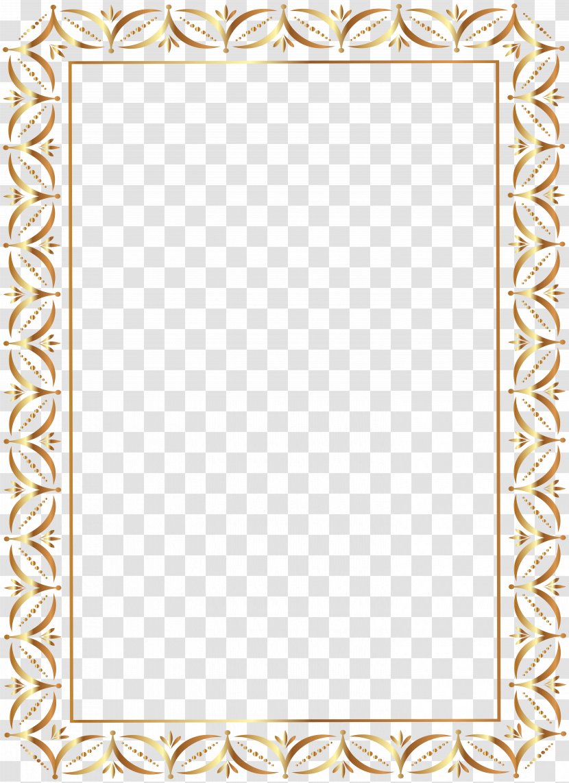 Gold Border Frame Transparent Clip Art Image - Point - Pattern Transparent PNG