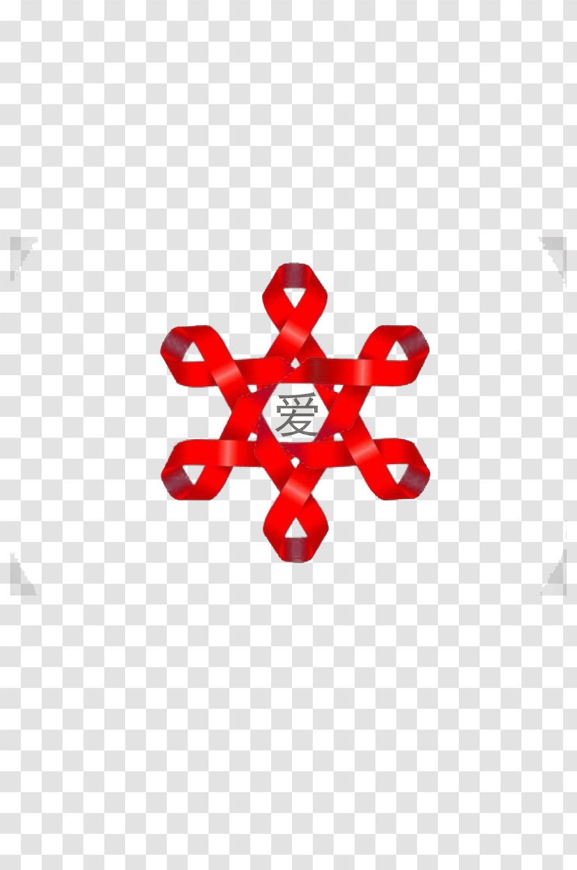 Snowflake Royalty-free Stock Photography Illustration - Royaltyfree - Red Ribbon Is Wound Into The Shape Of A Collection Transparent PNG