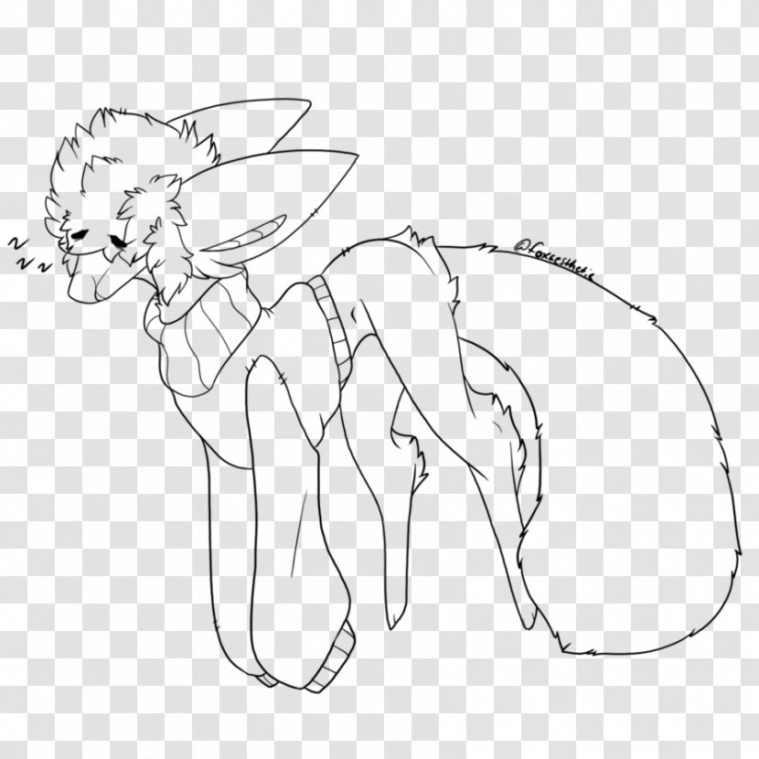 Line Art Pony Tails Drawing - Cartoon - Fox Transparent PNG