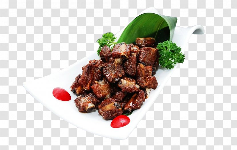 Sweet And Sour Spare Ribs Yangzhou Fried Rice - Pork - Short Transparent PNG