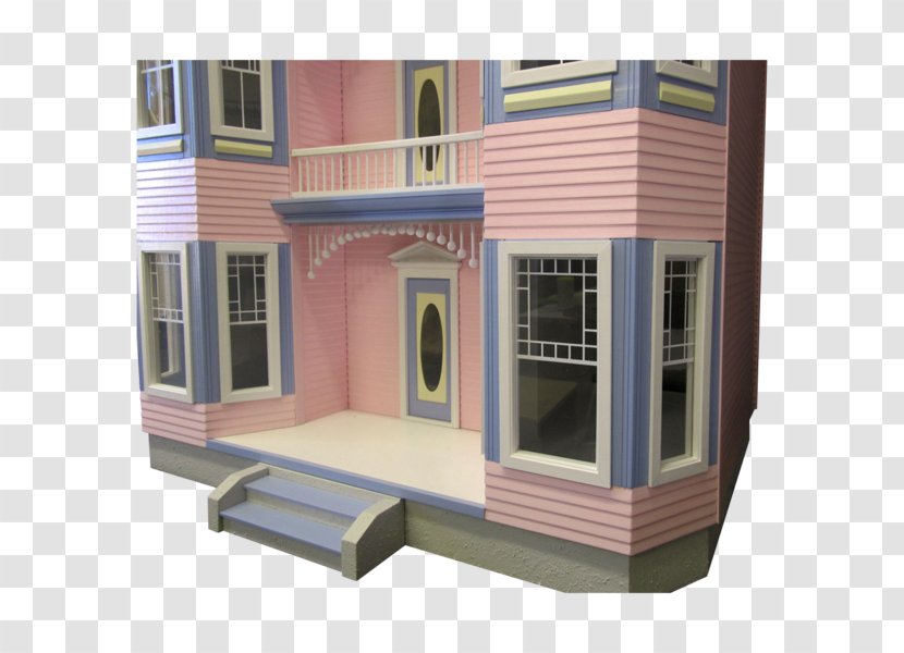 Painted Ladies Dollhouse Painting Toy Miniature - Victorian Architecture Transparent PNG