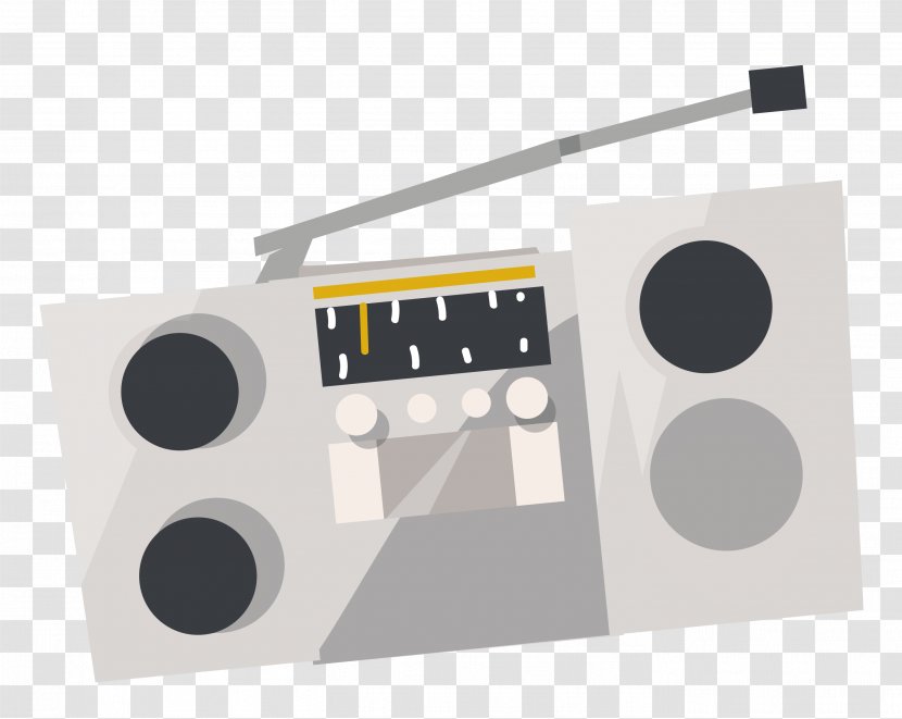 Tape Recorder Radio - Technology - Vector Vintage Material Transparent PNG