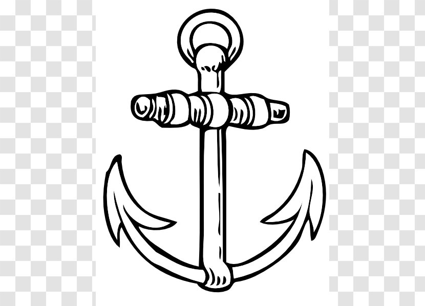 Anchor Drawing Black And White Clip Art - Pixabay - Boat Pictures Transparent PNG
