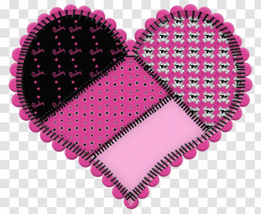 Clip Art Openclipart Free Content Heart Quilt - Pink - Patch Transparent PNG