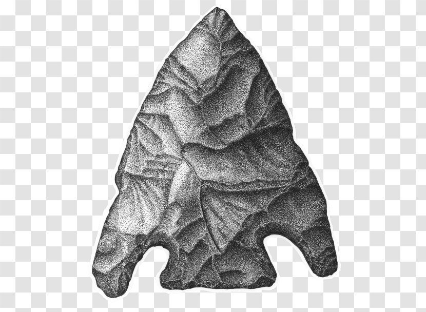 Drawing Projectile Point Art Photography - Monochrome - Archaeologist Transparent PNG