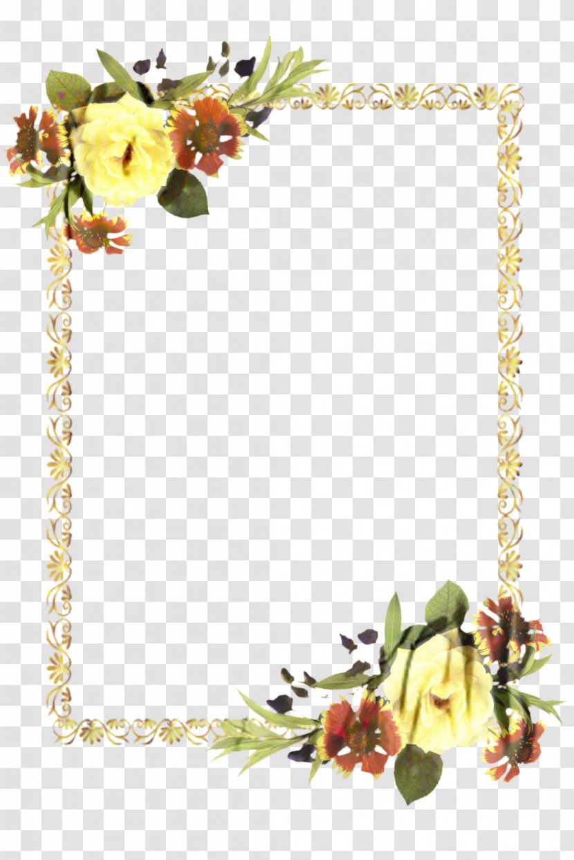 Yellow Background Frame - Twig Picture Transparent PNG