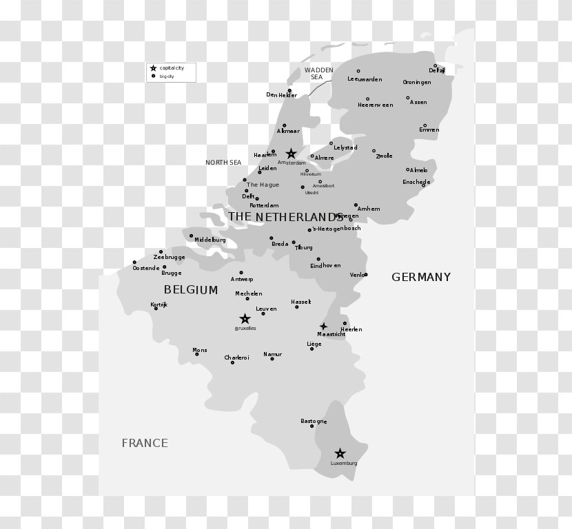 Netherlands Map Belgium Benelux - Belgiumnetherlands Relations Transparent PNG