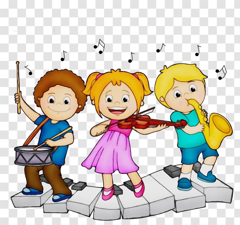 Kids Playing Cartoon - Music Download - Play Happy Transparent PNG