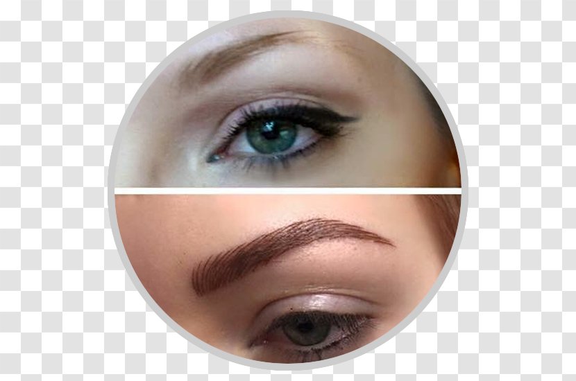 Permanent Makeup Microblading Eyebrow Tattoo Cosmetics - Close Up - Thin Beauty Transparent PNG