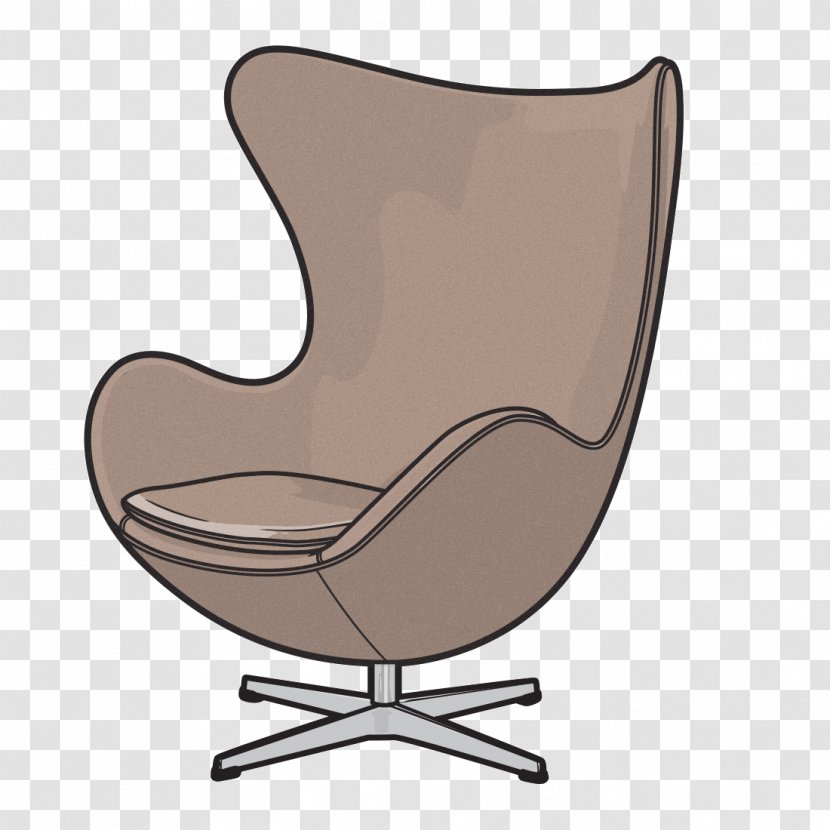 Eames Lounge Chair Egg Drawing Furniture Transparent PNG