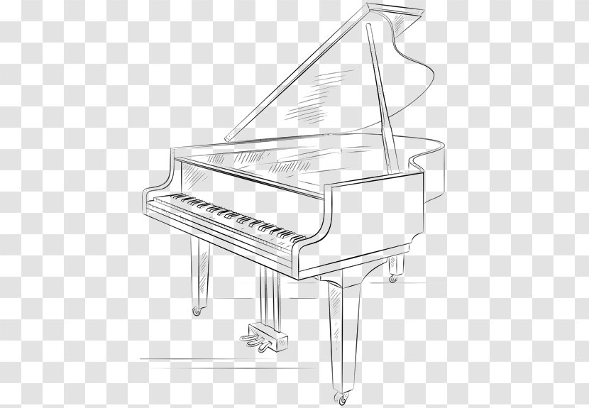 Grand Piano Drawing Musical Instrument Coloring Book - Frame Transparent PNG