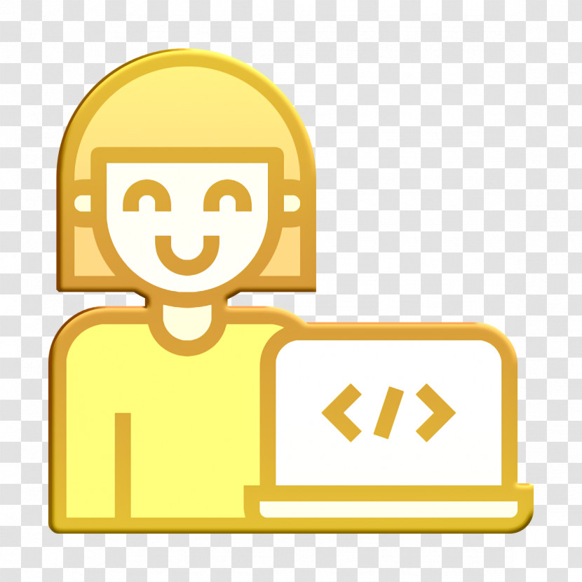 Developer Icon Girl Icon Software Development Icon Transparent PNG