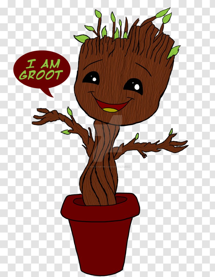 Tree Flowerpot Character Clip Art - Cartoon Transparent PNG