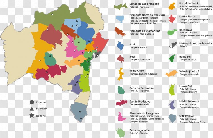 Teixeira De Freitas Federal Institute Baiano Catu Map Senhor Do Bonfim - World Transparent PNG