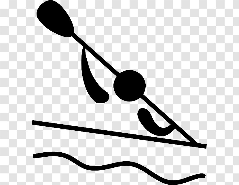 Pictogram Canoe Slalom Canoeing And Kayaking At The Summer Olympics Clip Art - Monochrome Photography Transparent PNG