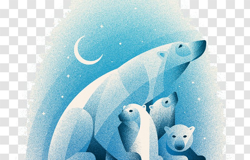 Polar Bear DKNG Studios Poster Illustration - Flower - Bears Element Transparent PNG