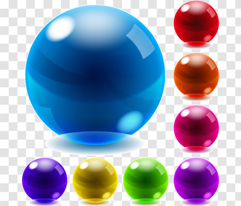 Sphere Euclidean Vector - Marble - Colored Balls Transparent PNG