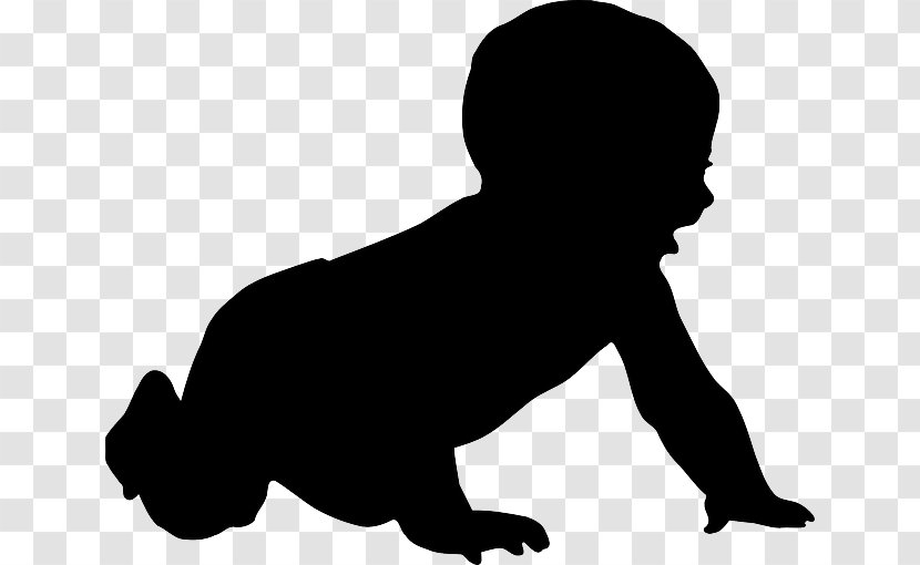 Silhouette Infant Drawing Clip Art - Carnivoran Transparent PNG