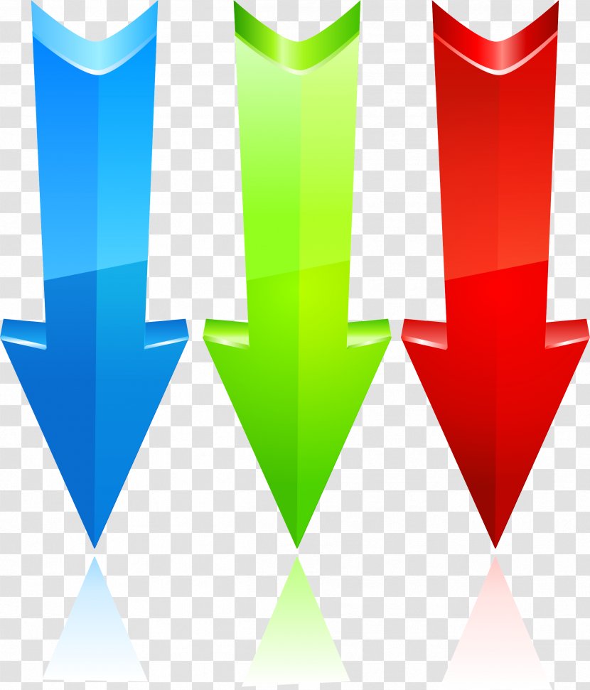Arrow Euclidean Vector - Triangle - Straight Down Transparent PNG
