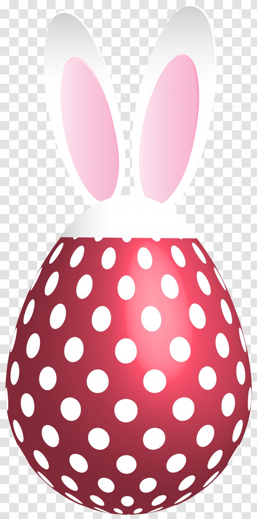 Polka Dot Stock Photography Clip Art - Greeting Note Cards - Easter Dotted Bunny Egg Red Transparent Transparent PNG