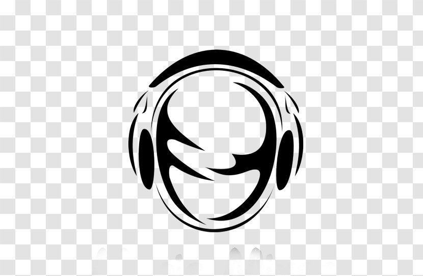 Microphone Headphones Radio - Flower - Black And White Silhouette Head Transparent PNG
