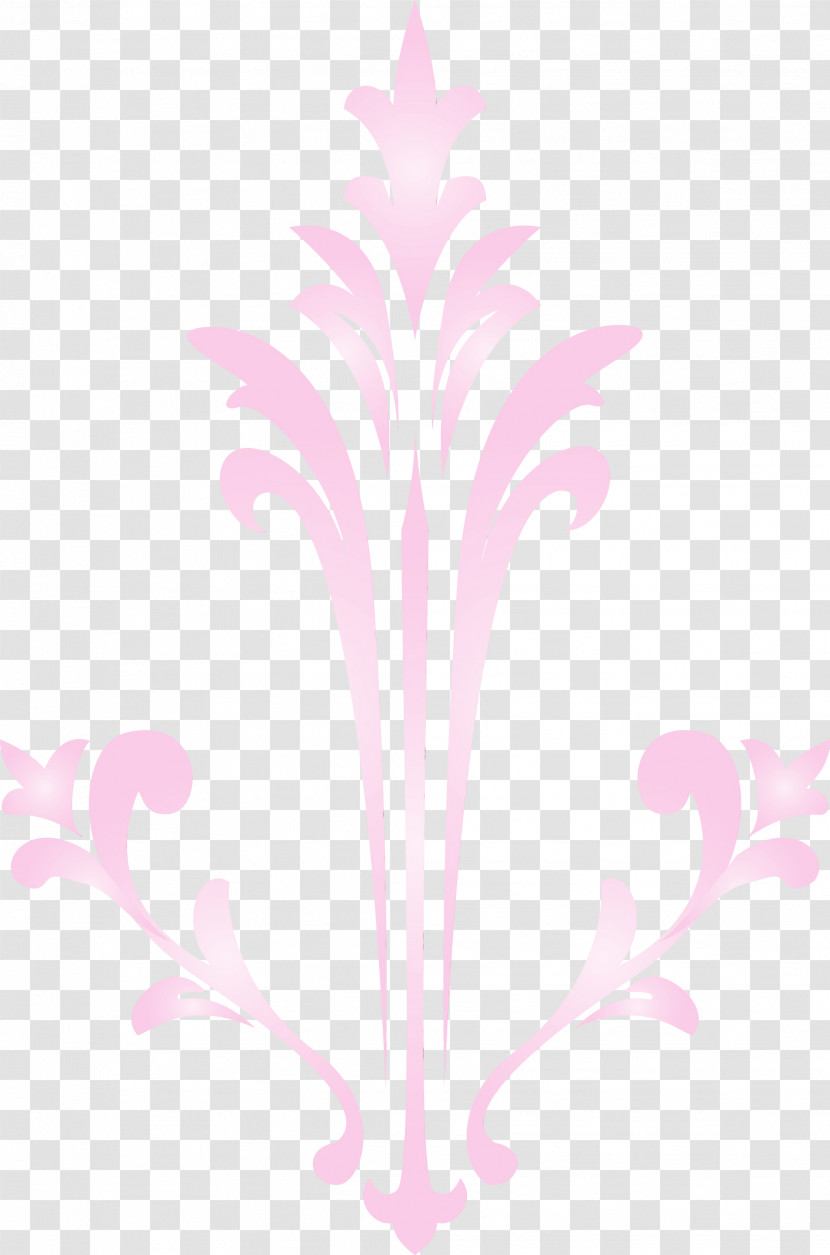 Petal Leaf Pattern Pink M Font Transparent PNG