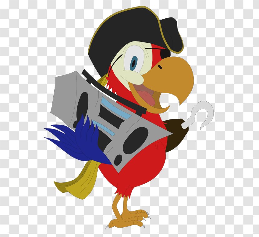 Water Bird Chicken Vertebrate Goose - Art - Pirate Parrot Transparent PNG