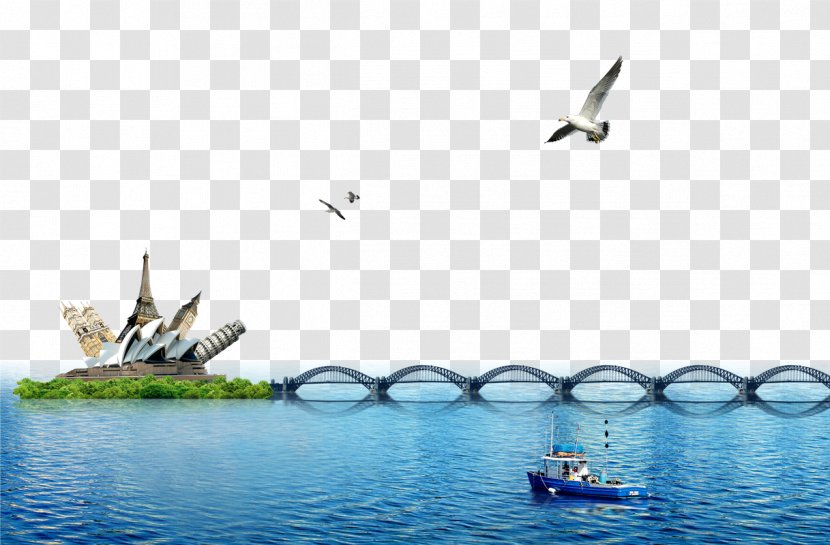Poster Wallpaper - Water - Sea Bridge Transparent PNG