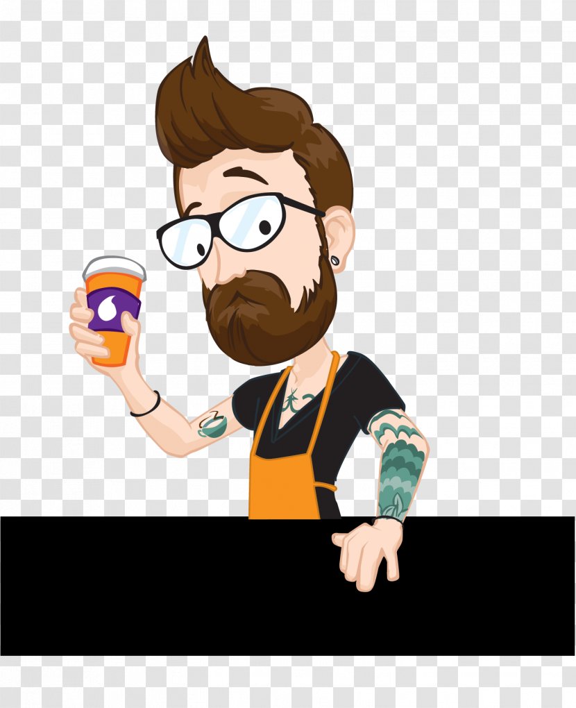 Coffee Cafe Barista Clip Art Cartoon - Facial Hair Transparent PNG