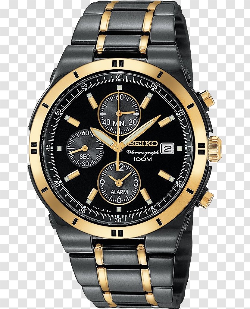 Watch Seiko Chronograph Automatic Quartz Jewellery - Solar Powered - Watches Image Transparent PNG