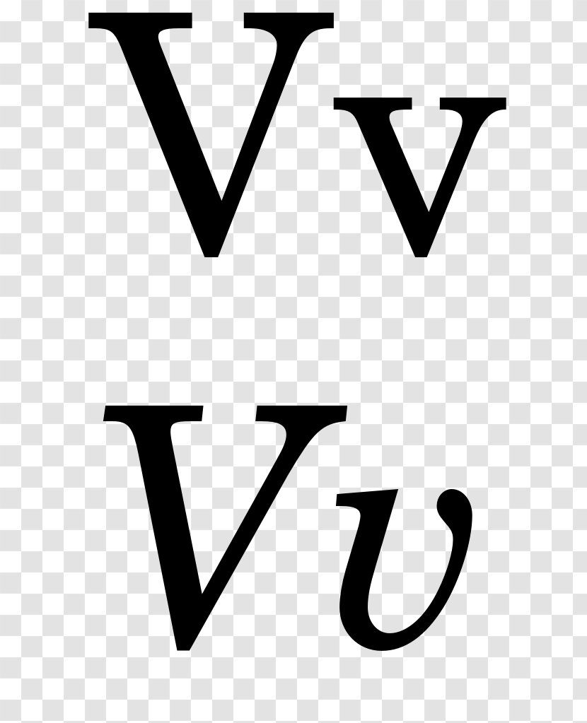 V Letter Latin Alphabet W - Black - Consonant Transparent PNG