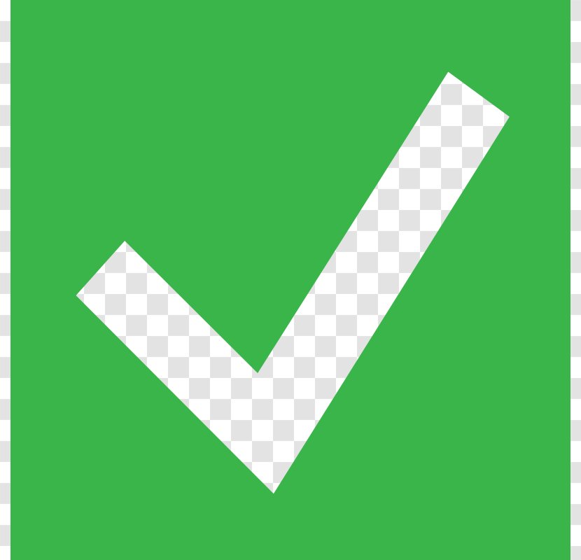 Check Mark Checkbox Clip Art - Rectangle - Green Tick Transparent PNG