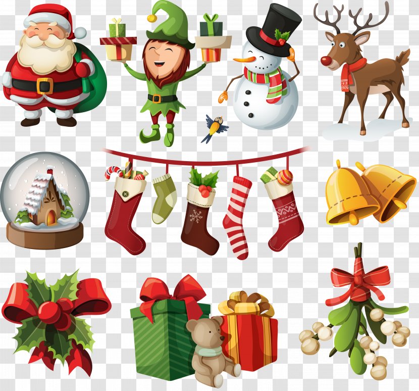 Santa Claus Christmas Ornament Tree - Holiday - Elements Transparent PNG